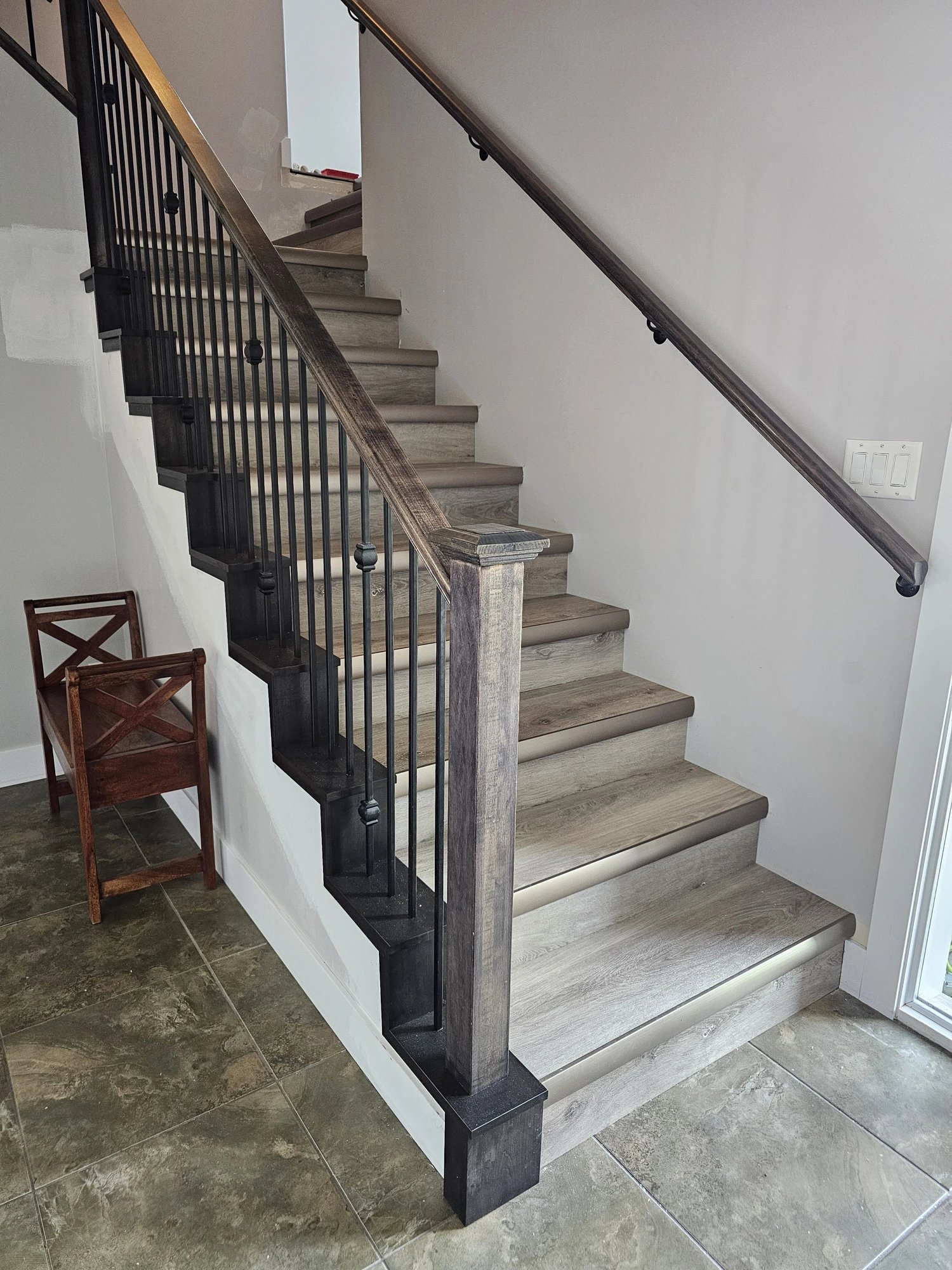 Grey-Oak Staircase Transformation — After